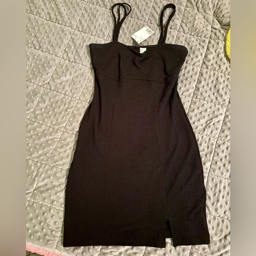 H&M Black Sheath Mini Dress Spaghetti Strap